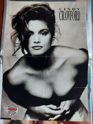 Cindy Crawford poster used, size 40.5x28