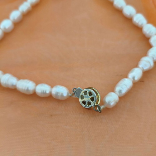 Pearl necklace like new, freshwater 5 mm, length 45 cm
