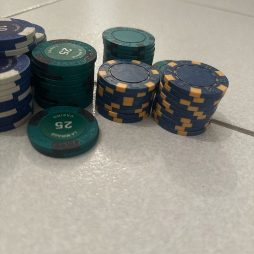 La Mirage Las Vegas Nevada poker chips used, ceramic-plastic