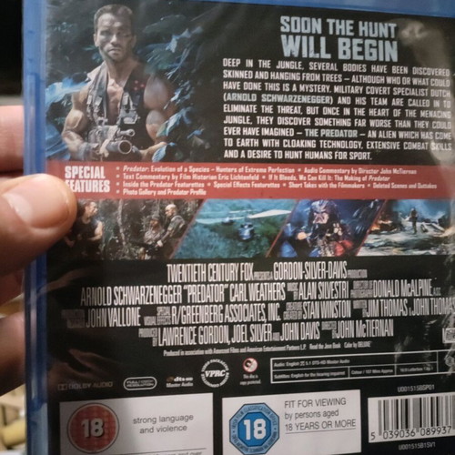 Predator Blu-Ray new with Greek subtitles