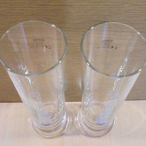 Fix Hellas beer set of 2 promotional glasses 0.3lt used