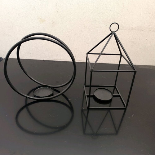 Metal decorative holders for candle or small plant like new
