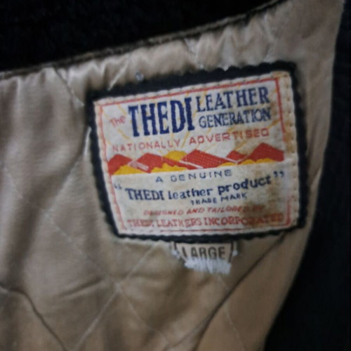 Leather jacket used, size large, black, 100% genuine