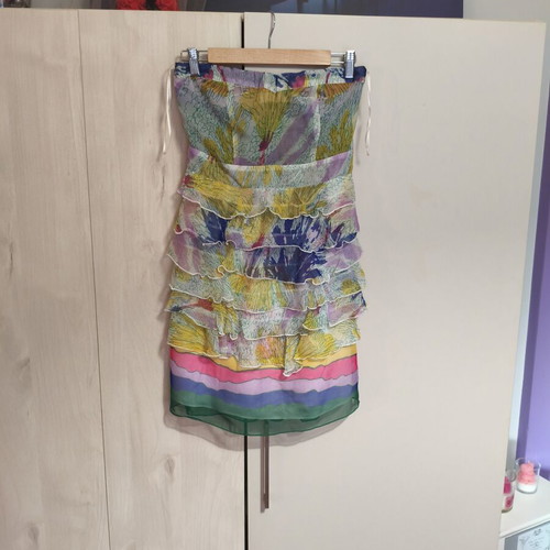 Deby Debo NoM strapless dress with multicolor tulle, like new