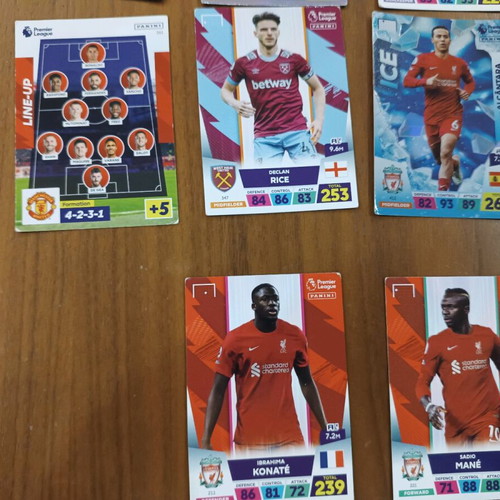 Panini Premier League 2023 cards used, lot of 14