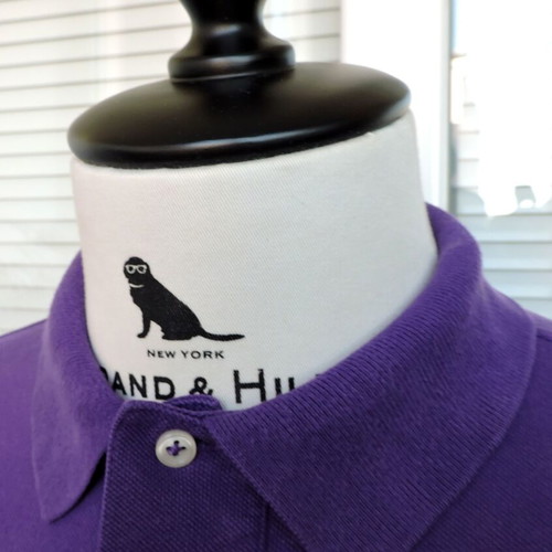 Polo Ralph Lauren men's long sleeve purple polo shirt, Custom Fit, size L