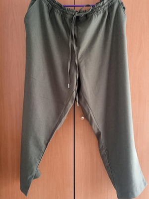 H&M pants khaki XXL like new with drawstring and straight fit