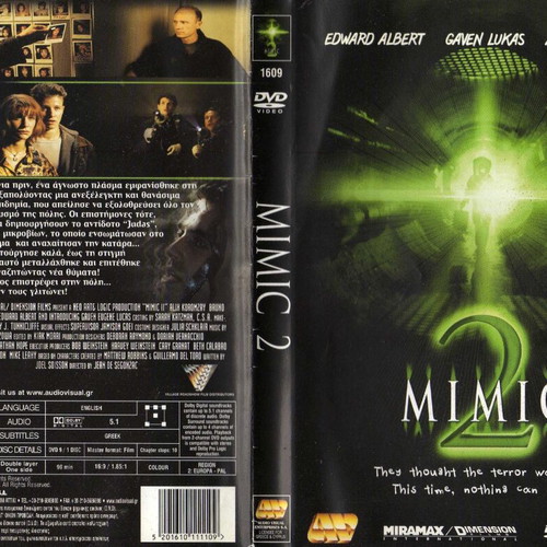 MIMIC 2 DVD used, horror, sci-fi, thriller with subtitles