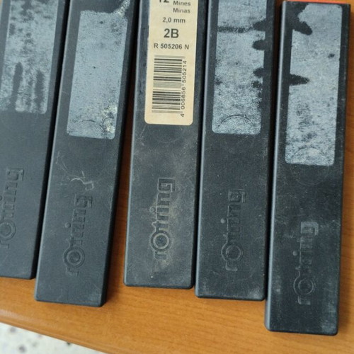 Rotring 2B 2.0mm Replacement Leads New, 5 Boxes of 12 Pieces