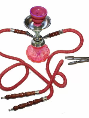 Hookah double red 24 cm new