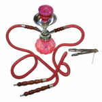 Hookah double red 24 cm new