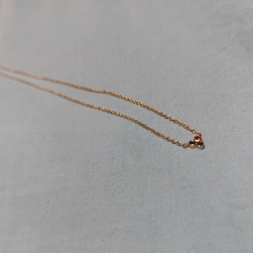 Necklace with multicolored crystals from gold-plated 925 silver new