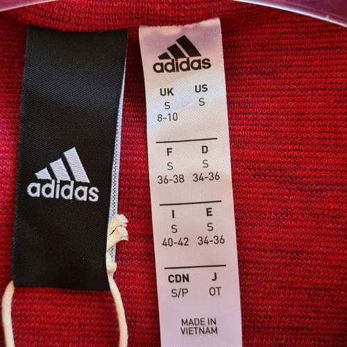 Adidas jacket new with tag, red, size S