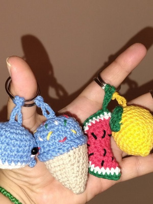 Crochet keychains new, various designs