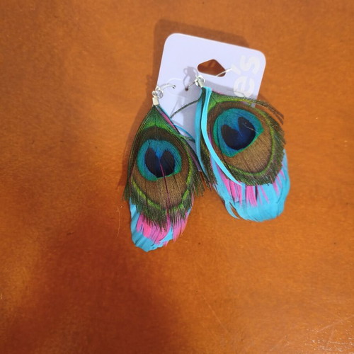 Feather earrings set of 5 pairs