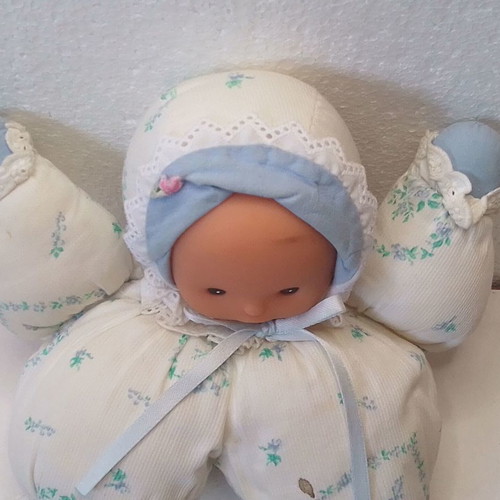 Vintage doll doudou poupée bébé tissus Zapf Creation used