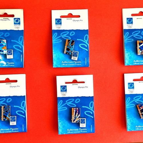 Authentic Athens 2004 Olympic Pin Set of 6 New