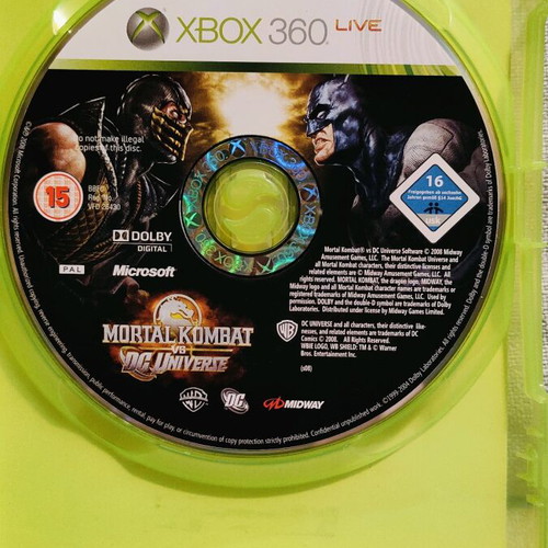 Mortal Kombat vs DC Universe Xbox 360 used in very good condition