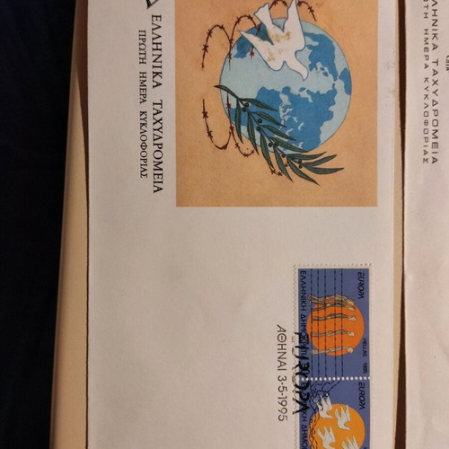 Europa first day covers 1990-1991-1995 used, set of 3