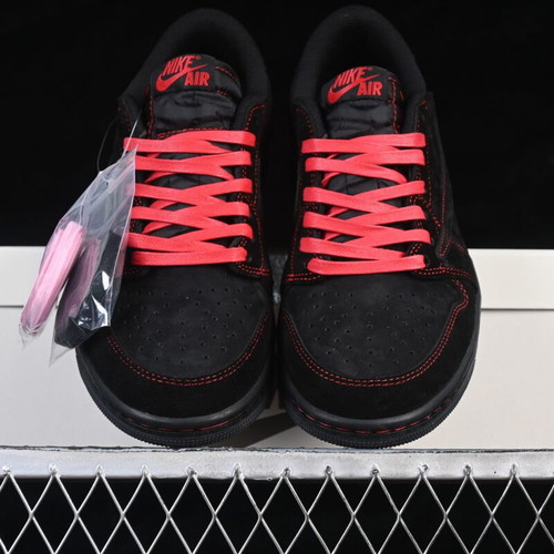 Air Jordan 1 Low new men's sneakers black and red