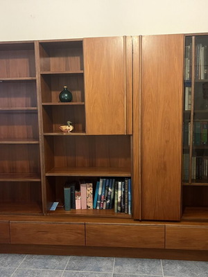 Bookcase unit 4 pieces, minimalist design