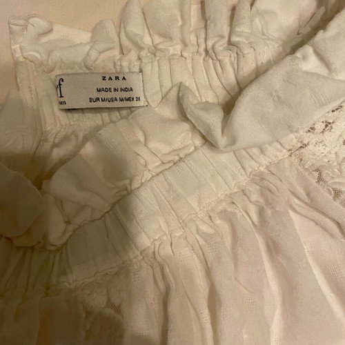 Zara blouse used, white, size M