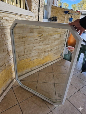 Mirror like new, gray color, 80cm x 100cm