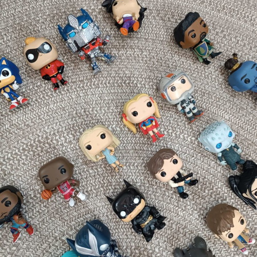 Funko Pop figures used, assorted collection