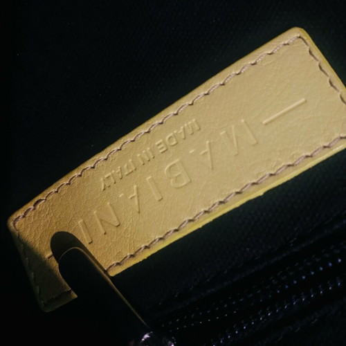 Andrea Mabiani leather bag like new, lemon color, croissant shape