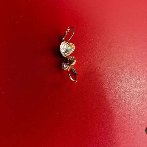 Swarovski earrings beige, like new with Swarovski stamp