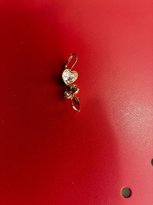 Swarovski earrings beige, like new with Swarovski stamp