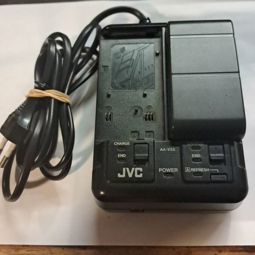 JVC video camera with charger and 2 batteries, used, good condition