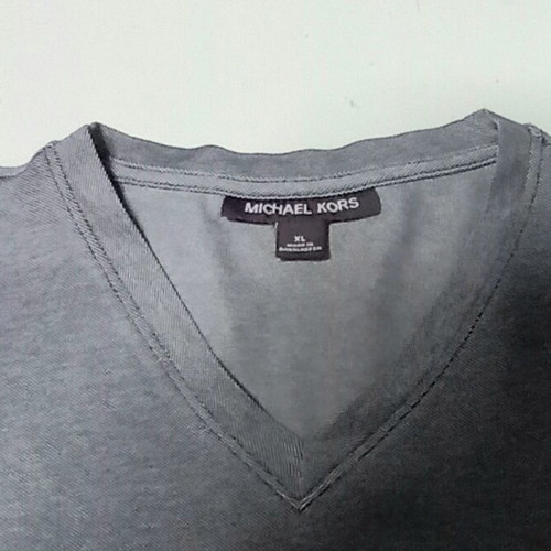 Michael Kors V Neck T-Shirt gray, men's, like new, size XL