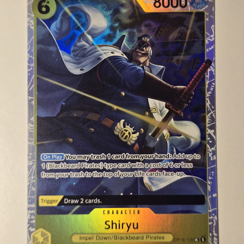 Shiryu One Piece Card Game OP16-108 Super Rare like new