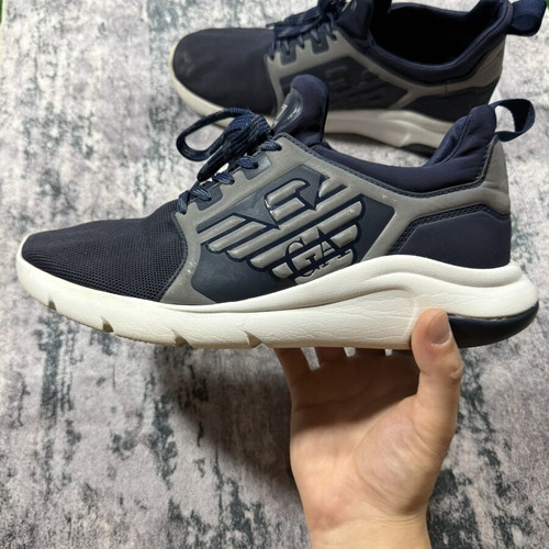 EA7 Emporio Armani Sneakers used, navy blue and white, EU 43 1/3