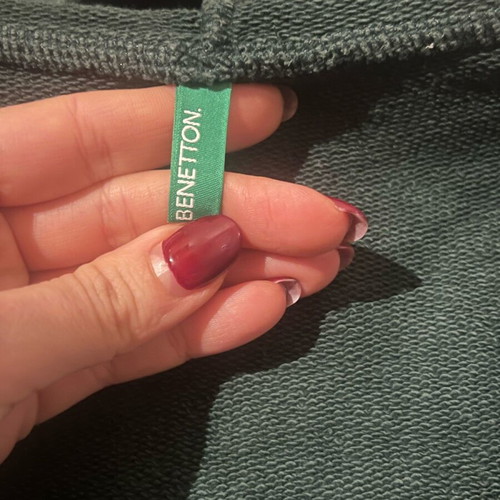 Benetton cotton sweatshirt like new, green, size S