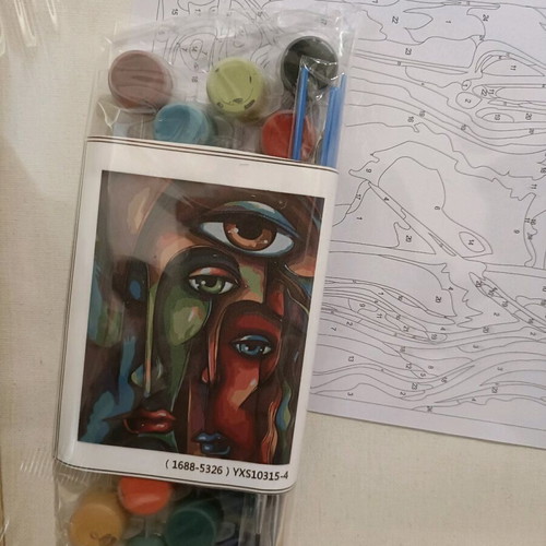 DIY painting canvas new, 40x50 frame with numbered pieces