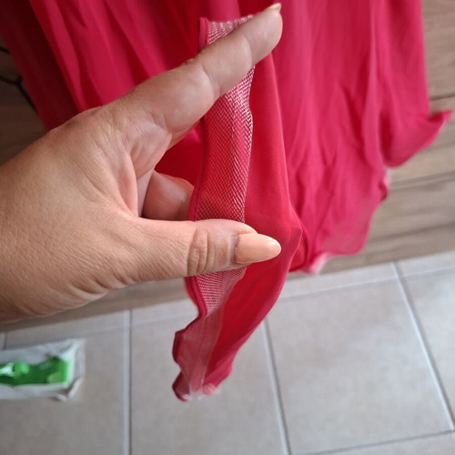 Angel Eye evening dress, fuchsia red with halter neck