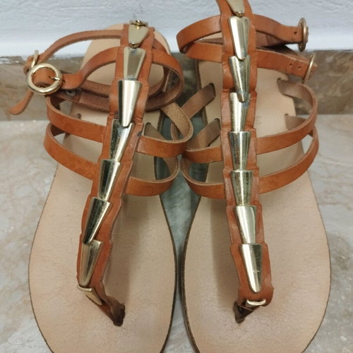 Leather handmade sandals Sofia Manta used, size 37
