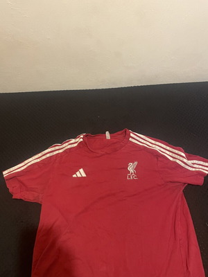 Liverpool T-shirt Adidas used, size L, white and red