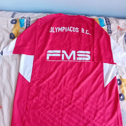 Olympiacos Basketball Jersey warm up Nike Matt Lojeski used, XL