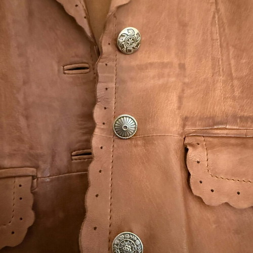 LAPEL women's leather jacket like new, brown, size S