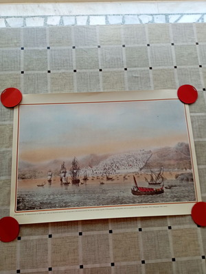 Decorative lithograph of Thessaloniki 18th century, new