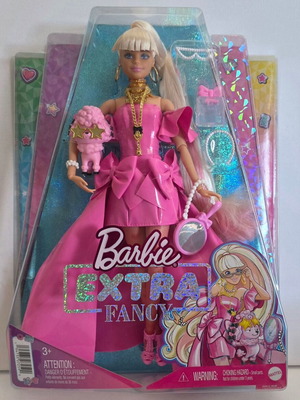 Barbie Extra Moda Fancy κούκλα με ροζ φόρεμα HHN12 καινούργιο