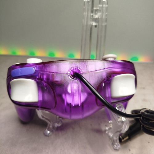 GameCube controller new, transparent purple