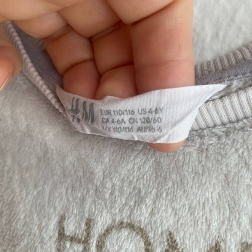H&M warm sweatshirt size 110/116 (4–6 years) like new with animal design