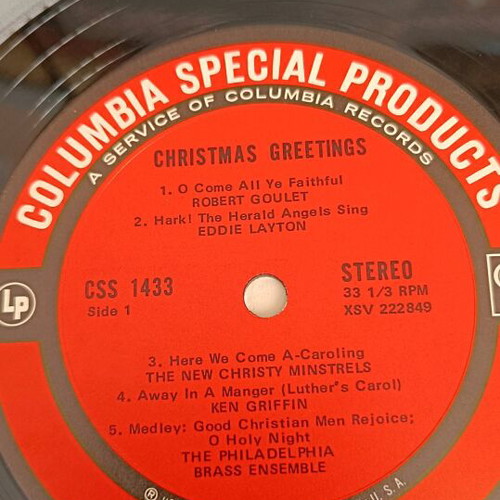 Christmas Greetings vinyl LP like new