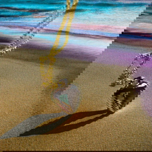 Χρυσό κολιέ με καρδιά – μεταλλικό charm