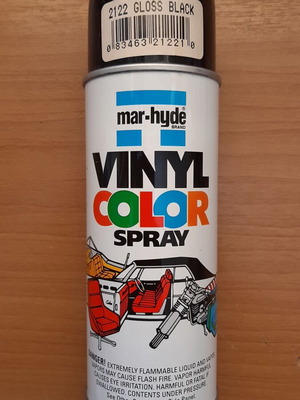 Mar-Hyde Vinyl spray paint gloss black new