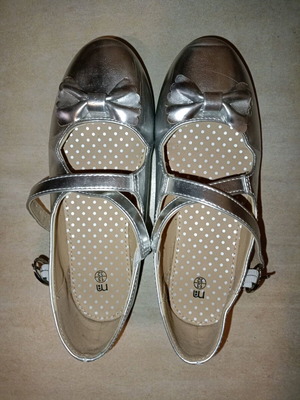Mothercare silver ballerinas size 32 like new
